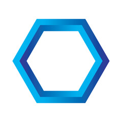 Blue Hexagon 3D Icon
