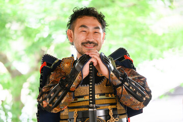 Front of Samurai Smiling