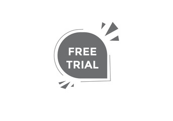 Free trial text symbol. Free trial text web template Vector Illustration.
