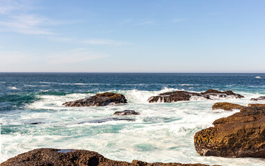A view on the Pacific ocean coast 
