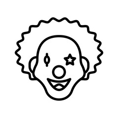 Clown icon. clown icon graphic design vector symbols. vector illustration