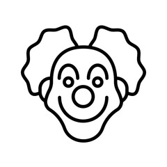 Clown icon. clown icon graphic design vector symbols. vector illustration