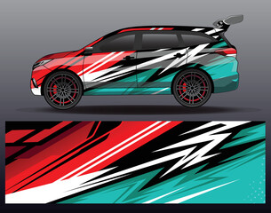 Car wrap decal graphics. Abstract eagle stripe, grunge racing and sport background for racing livery or daily use car vinyl sticker