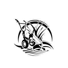 logo lawn mower grass