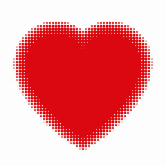 Red Halftone heart. Vector illustration
Halftone design element.