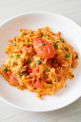 Stir-fried tomatoes with egg or Scrambled eggs with tomatoes