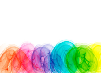 Vibrant rainbow background. Marker hand draw smudges. Colorful watercolor brush strokes texture. Brilliant and beautiful borders to decorate cards and stationary. 