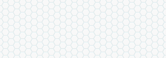 Embossed light grey hexagon on light blue background. Abstract honeycomb. Abstract tortoiseshell