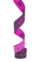 Tape measure sew diet colorful isolated on the white background
