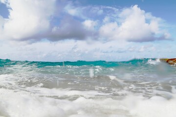 Nahaufnahme Meeresbrandung 