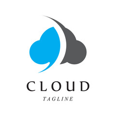 Cloud template vector illustration design