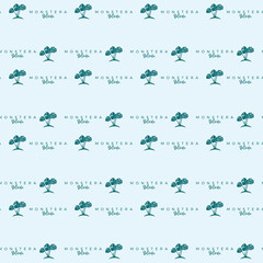 Monstera Deliciosa Seamless Pattern