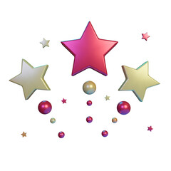 3d illustration fireworks