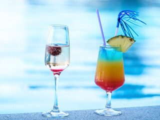 delicious cocktails by the pool