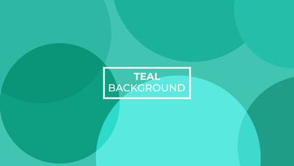 Teal background green color and there are many circle shapes, easy to edit
