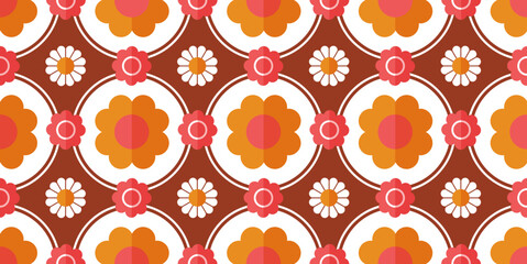 70年代 レトロモダンな柄素材 ベクターイラスト