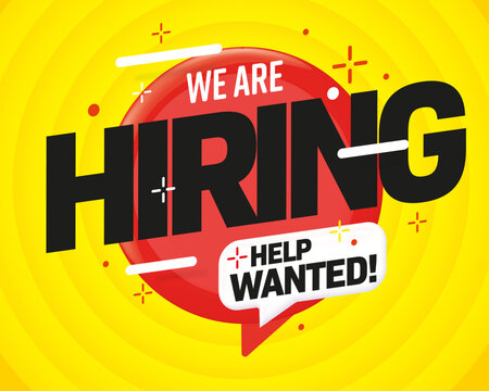 Hiring info banner with help wanted message