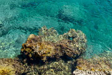 Close up photo of Andrea Doria bay in Finike, Antalya.