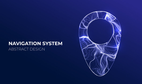 Pin bar abstract concept. Navigate technology background. Vector illustration.