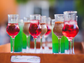 colorful cocktails at a celebration