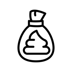 poop bag icon illustration vector graphic