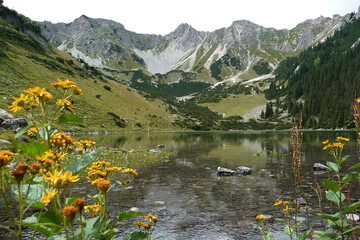 Soiernsee lake at Soiernspitze mountain, Bavaria, Germany