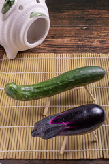 お盆　精霊馬と精霊牛