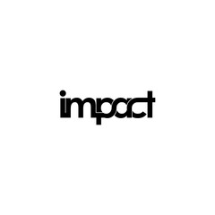 impact letter original monogram logo design