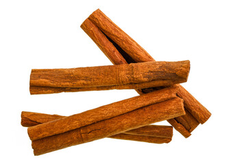 Cinnamon Sticks Isolated on White Background