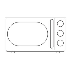 Microwave oven icon isolated on white background. Modern microwave symbol. Vector Illustration