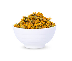 dried chrysanthemum isolated on white background