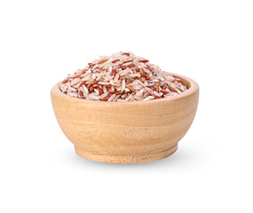 brown rice isolated on white background