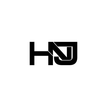 hnj letter original monogram logo design