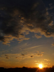 Beautiful sunset in Bavaria, Germany