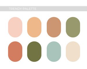 Trendy color palette template for your creative design