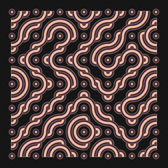 Color truchet tiling connections illustration