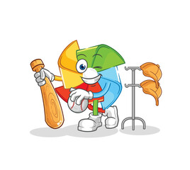 paper windmill spartan character. cartoon mascot vector