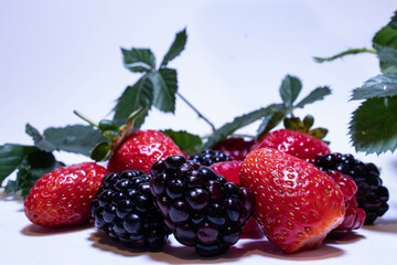 Grupo de frutos rojos