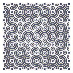 Color truchet tiling connections illustration