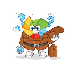 paper windmill lawyer cartoon. cartoon mascot vector