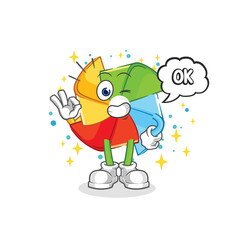 paper windmill firefighter vector. cartoon character