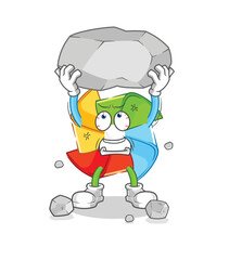 paper windmill racer character. cartoon mascot vector