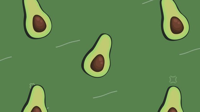 vegetables avocado animation icon