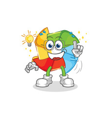 paper windmill very angry mascot. cartoon vector