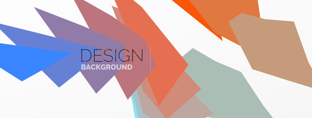 Background, creative geometric shapes composition with gradient effect. Wallpaper for concept of AI technology, blockchain, communication, 5G, science, business and technology