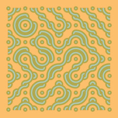 Color truchet tiling connections illustration