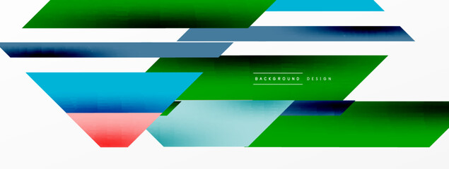 Minimal geometric abstract background. Dynamic 3d lines composition. Trendy techno business template for wallpaper, banner, background or landing