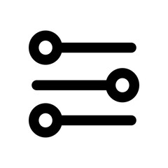 Equalizer Icon with Outline Style
