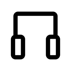 Headphone Icon with Outline Style