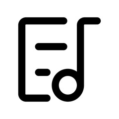 Music Icon with Outline Style